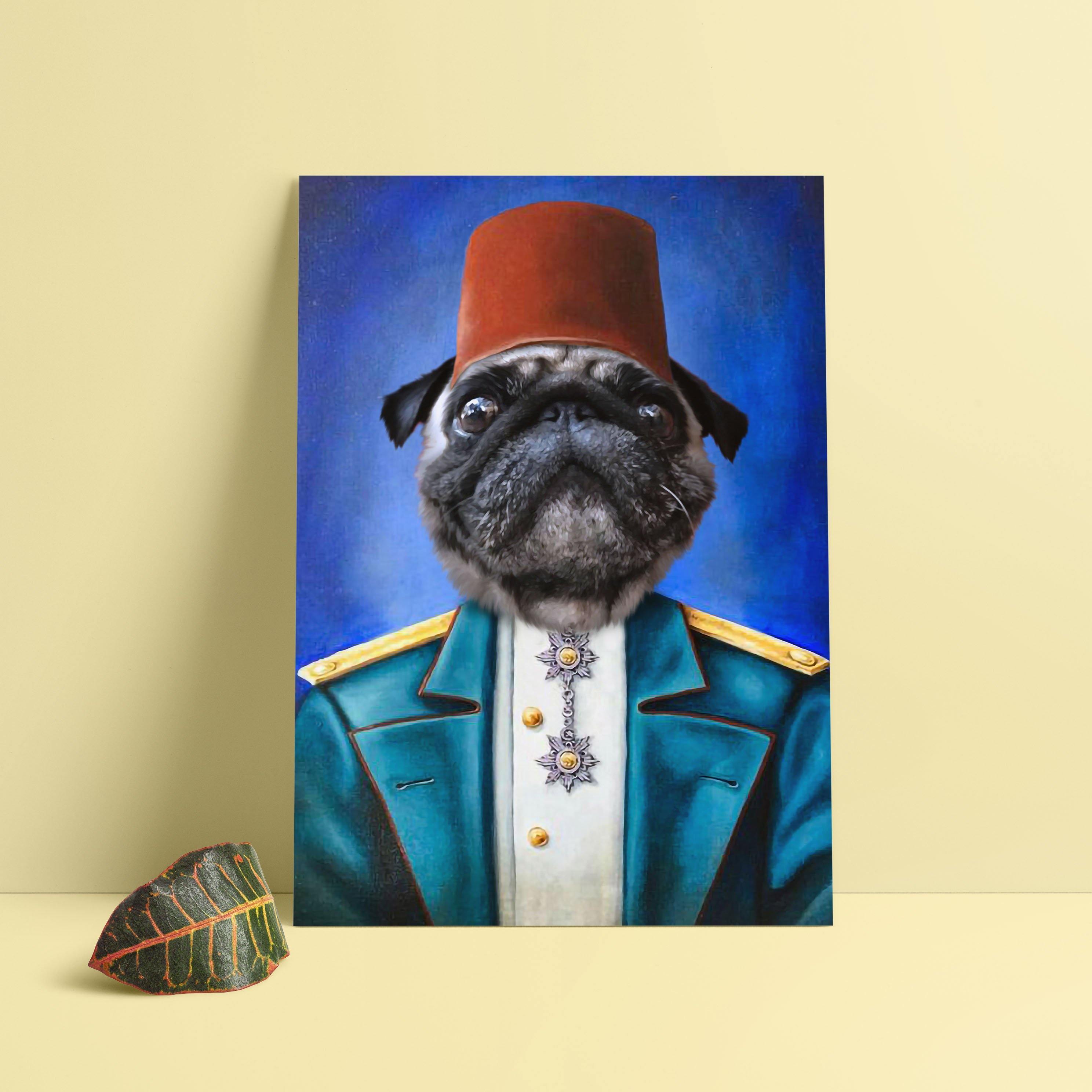 The Sultan - Dali Pups -Kişiye Özel Rönesans Evcil Hayvan Tablosu