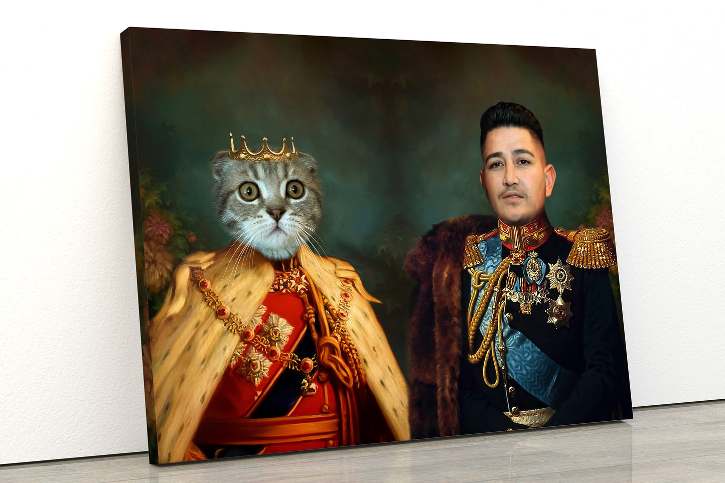 Kral kedi tablosu yaptırmak için tıkla. Evcil hayvanına özel kanvas tablo yaptırmak için sitemizi ziyaret et, fotoğrafını yükle, kişiye özel tablon gelsin.