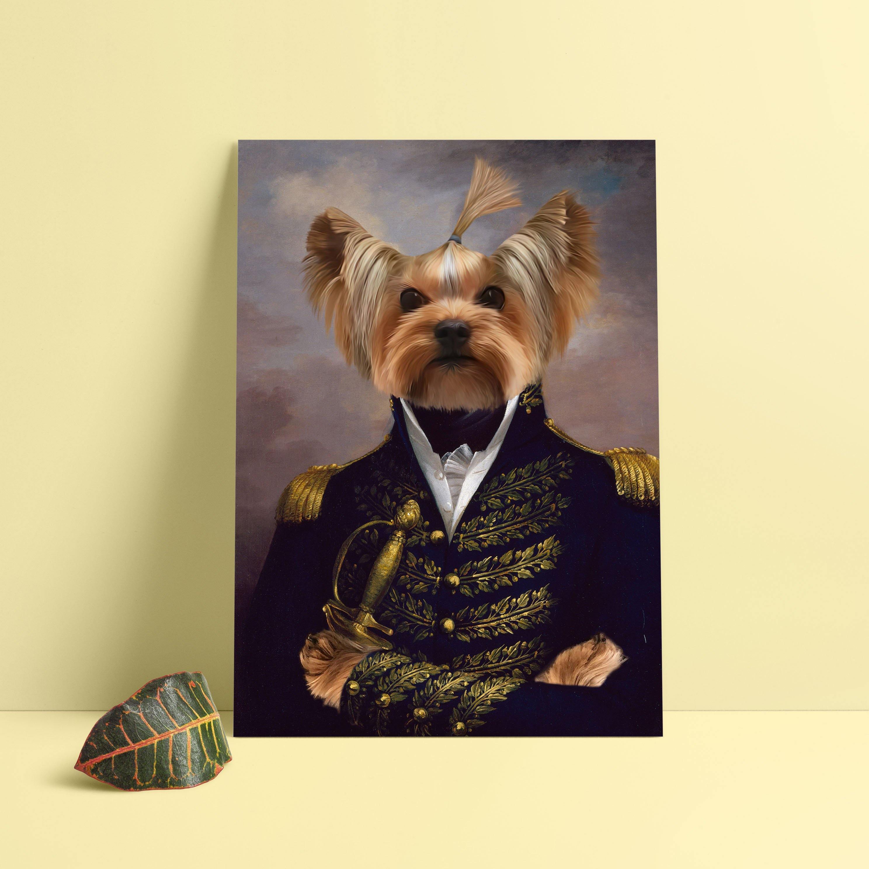 Şövalye kedi portresi dostlarının yüzünü güldürecek. Kişiye özel kanvas tablo yaptırmak artık çok kolay, sitemizi ziyaret et.