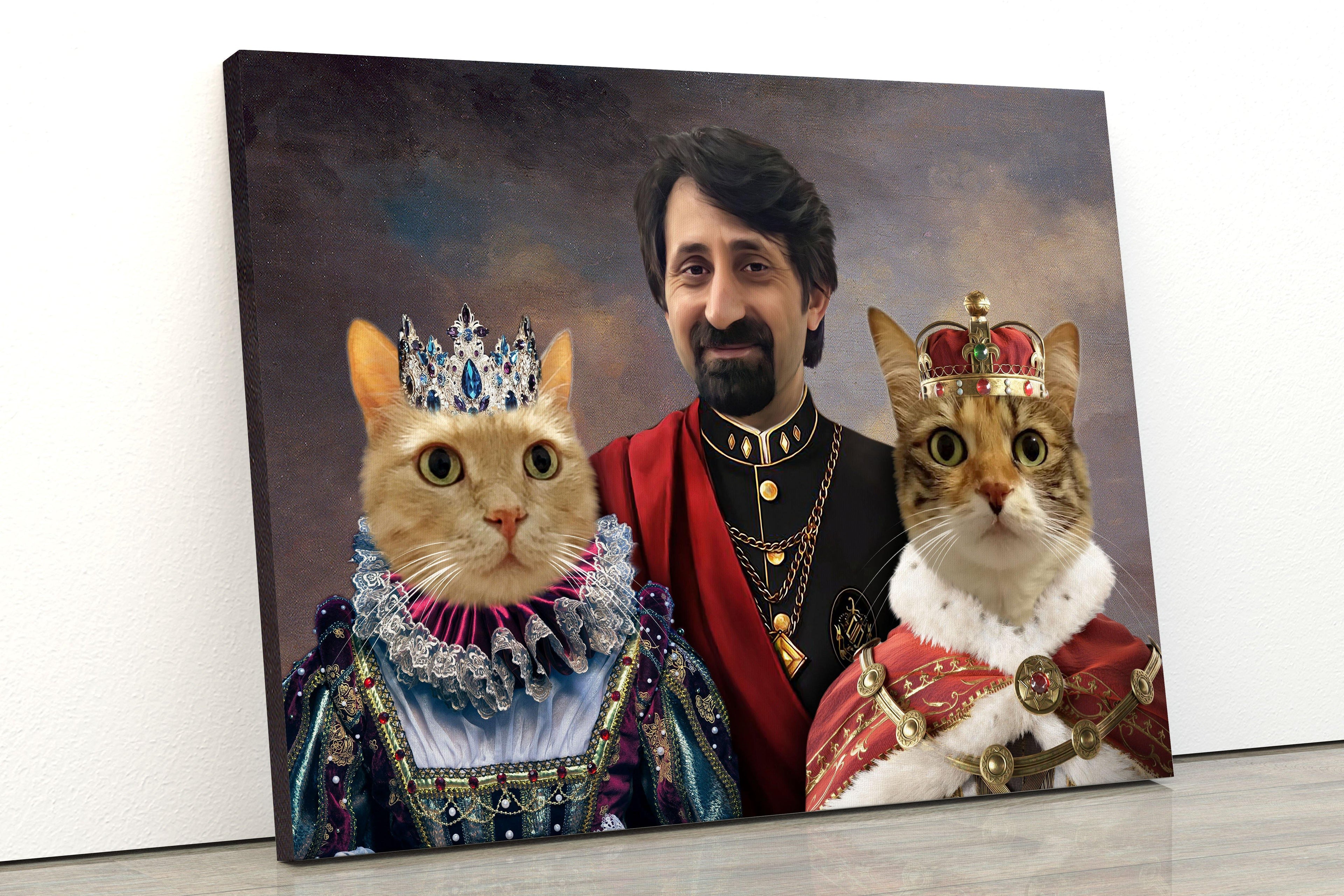 Kişiye Özel Evcil Hayvan ve İnsan Kanvas Tablosu